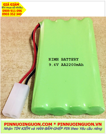 Pin sạc xe điều khiển 9.6V-AA2200mAh, Pin xe đồ chơi điều khiển từ xa 9.6V-AA2200mAh| Có sẳn hàng
